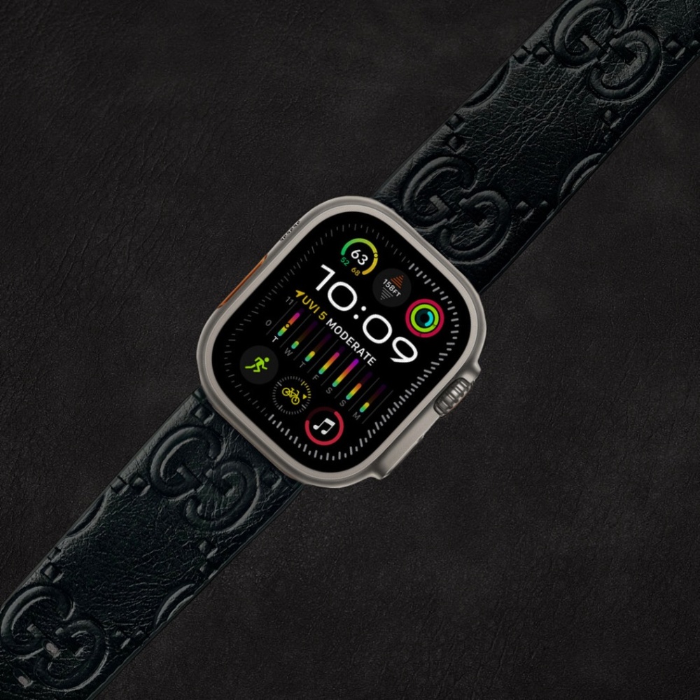 Black Leather Women's Watch
